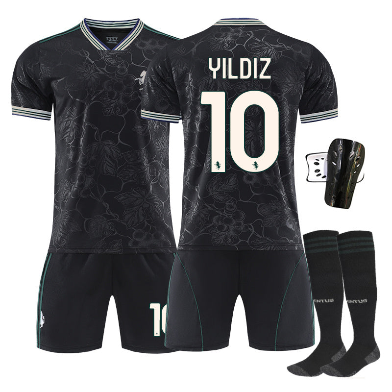 Beakey Juventus Second Away Jersey YILDIZ #10 Soccer Jersey Kids Adult 4Pcs Jersey Kits