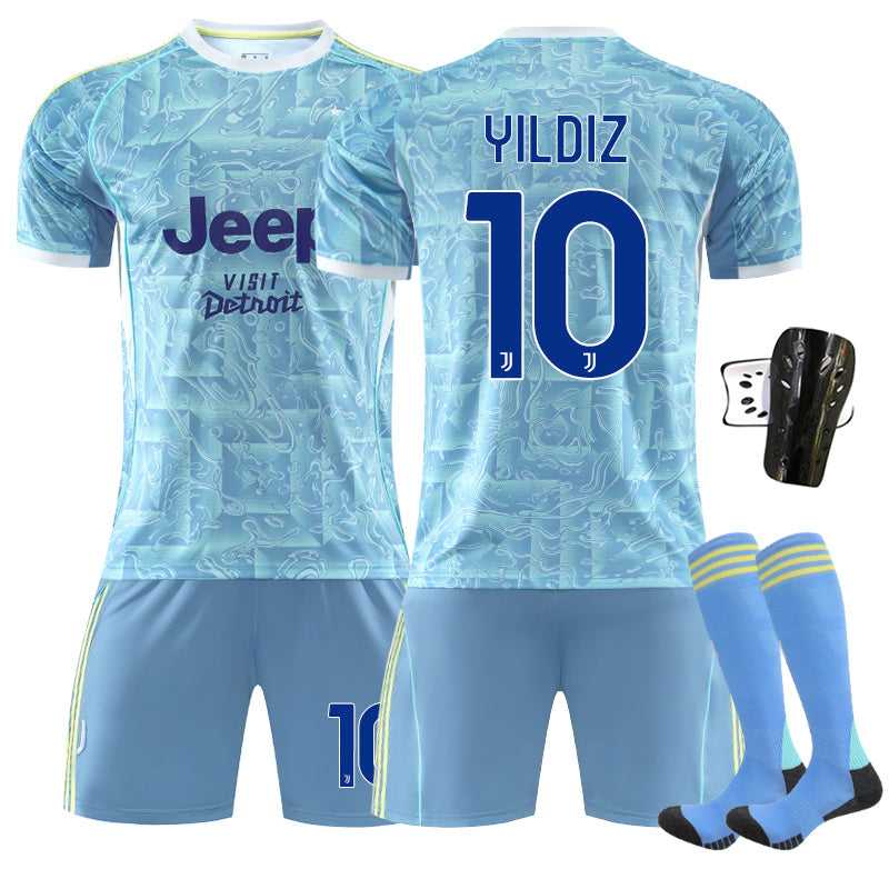Beakey Juventus Away Jersey YILDIZ #10 Soccer Jersey Kids Adult 4Pcs Jersey Kits