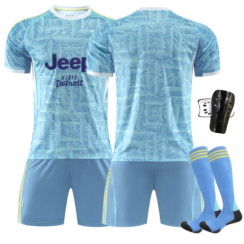 Beakey Juventus Away Jersey Soccer Jersey Kids Adult 4Pcs Jersey Kits